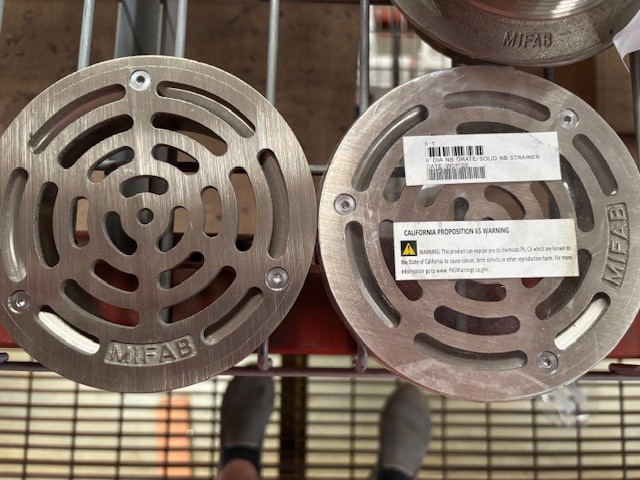 Mifab 6-1 Round Nickel Bronze Floor Drain Strainer 6"