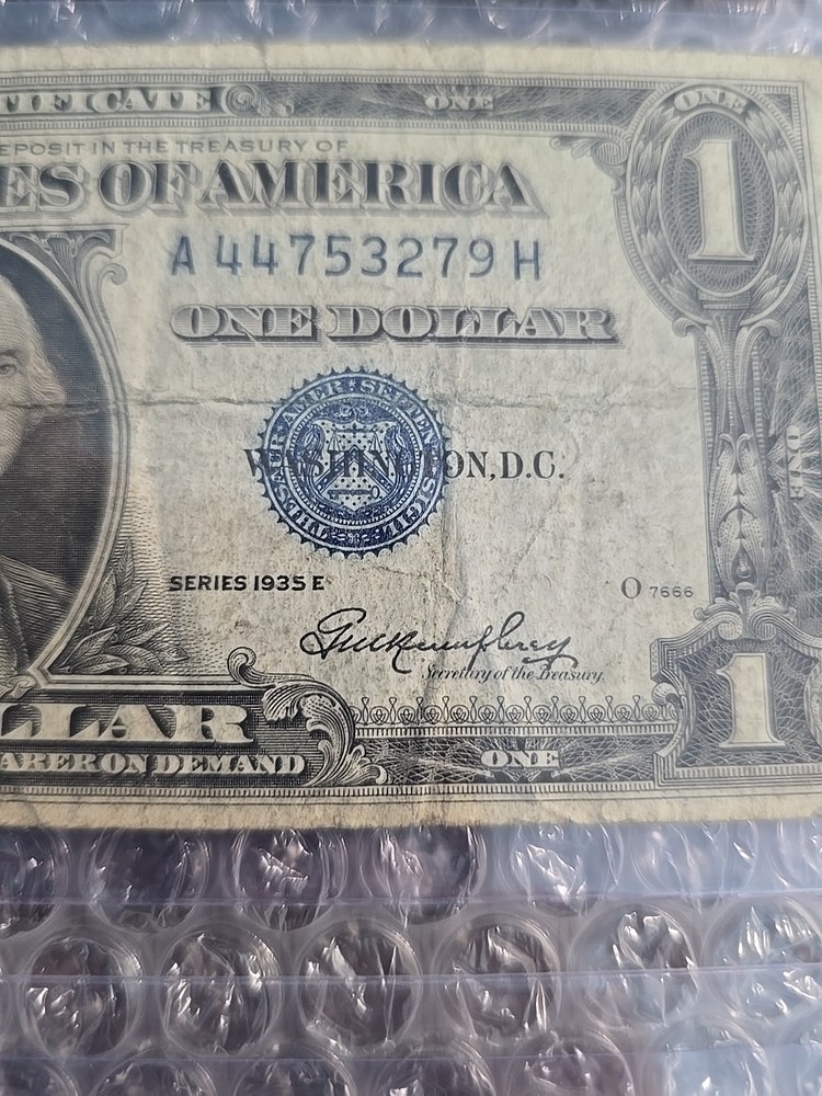 Three-$1 1935E "NO MOTTO" SILVER CERTIFICATE NOTES