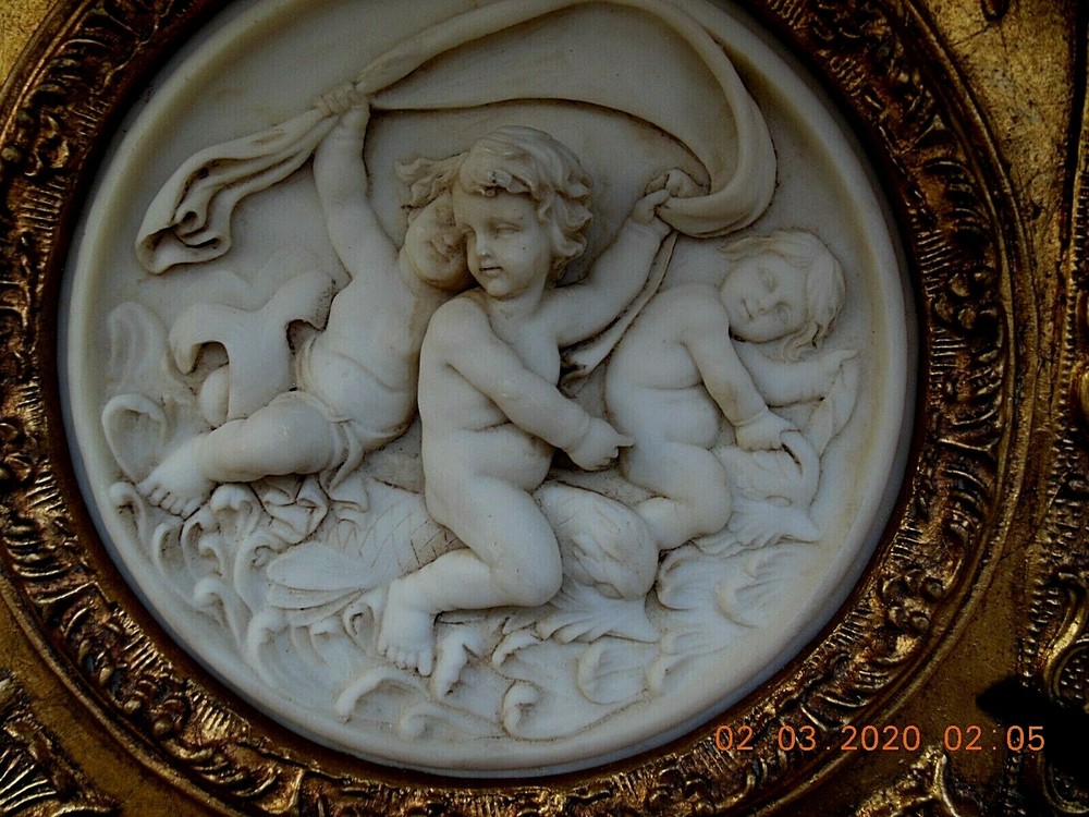 3D portelain biscuit sculpture in a beautiful frame