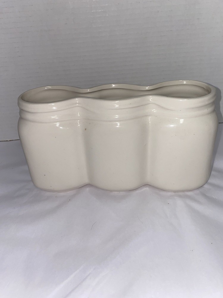 White & Black Three-Section Jar Utensil Caddy