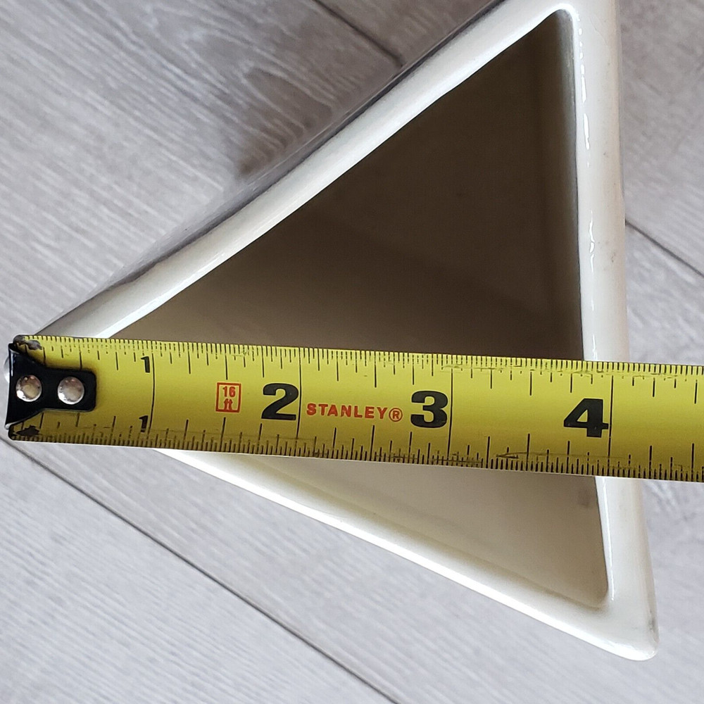 Abstract Art Vase Porcelain Triangular Signed Studio Piece