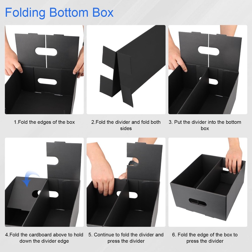 CD Storage Boxes,3 Pack 2 Compartment Cardboard CD Case Storage,CD Case Holde...