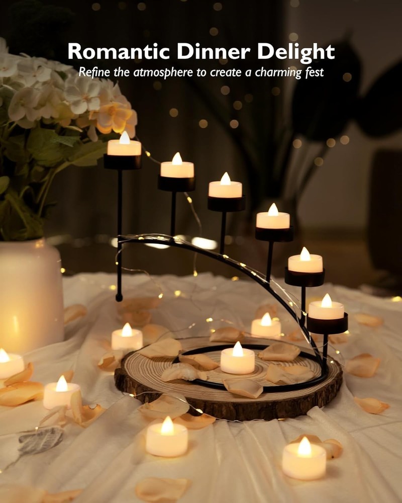 BEICHI Remote Candles, 24 Pack Timer 24-Pack, Warm White Light, Shell