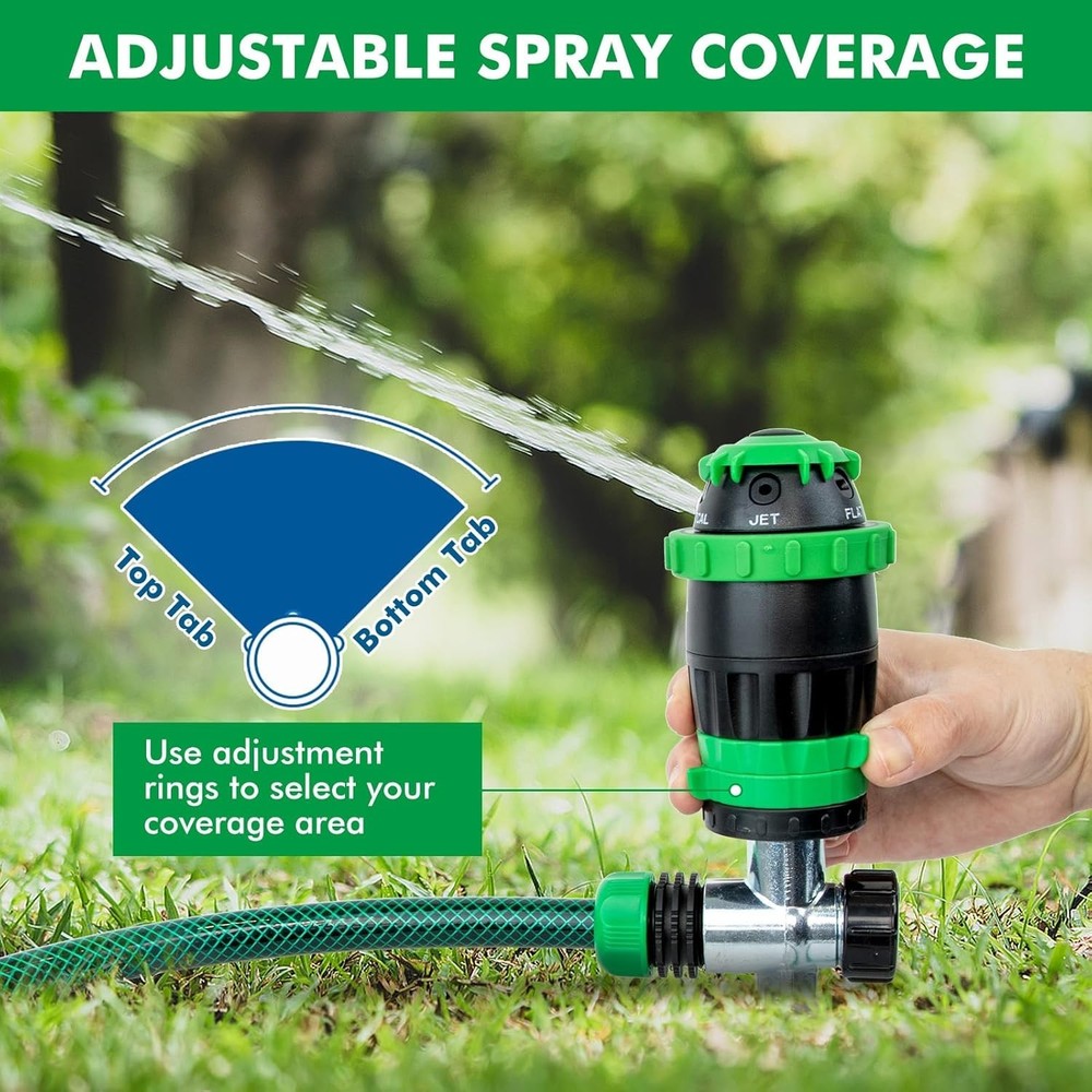 2 Pack Oscillating Sprinkler System for Large Gardens - Customizable & Reliable