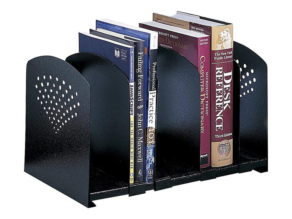 Safco Products 3116BL Five Section Adjustable Bookrack Black