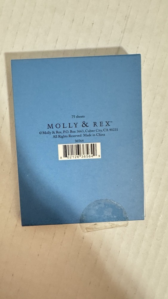 MOLLY & REX NOTEPAD NOTEBOOK MAGNET CLOSURE DOG HOUND 75 SHEETS NEW