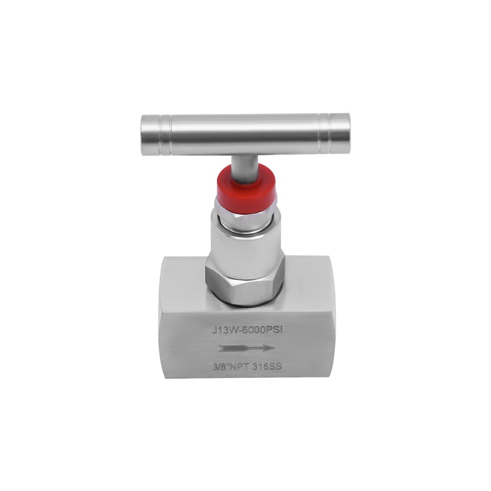 3/8" Stainless Steel Needle Valve - Threaded Flow Control, Max 6000 Psi
