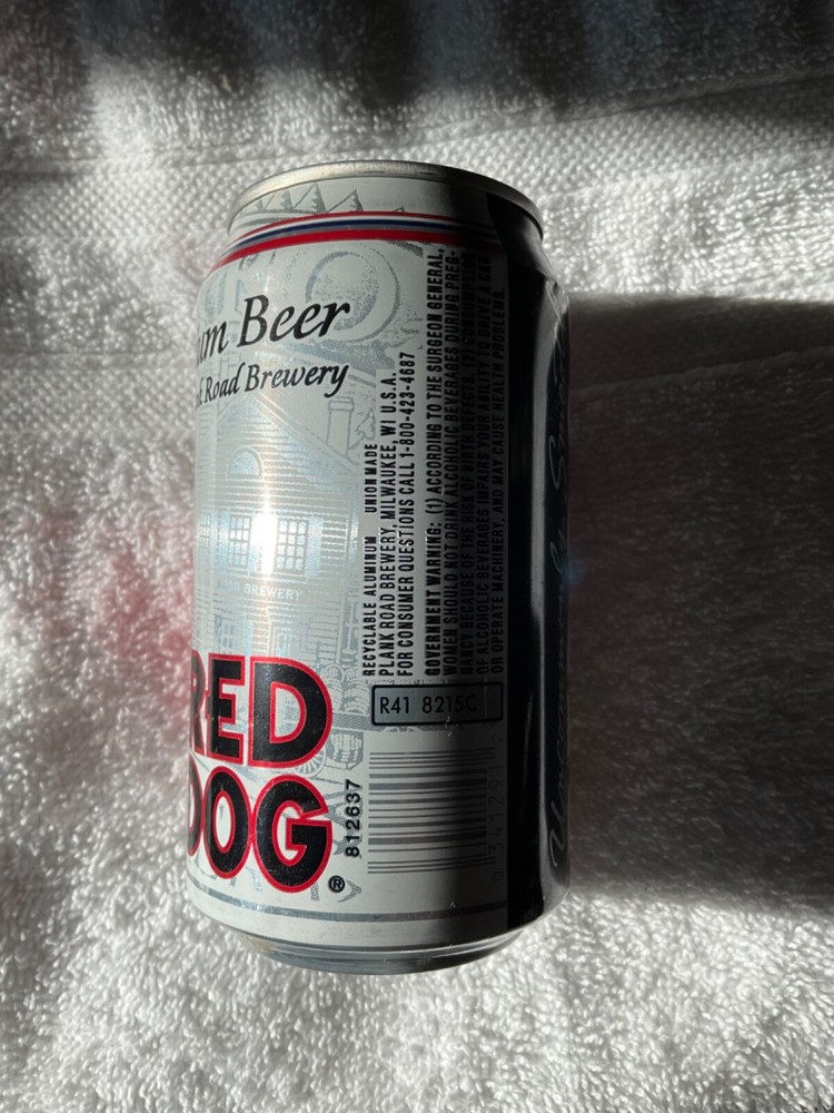 RED DOG EMPTY BEER CAN
