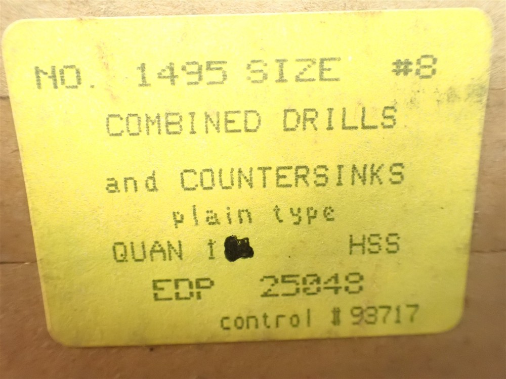 Morse 25048 Size #8 HSS Plain Type Combined Drill & Countersink (BN468)