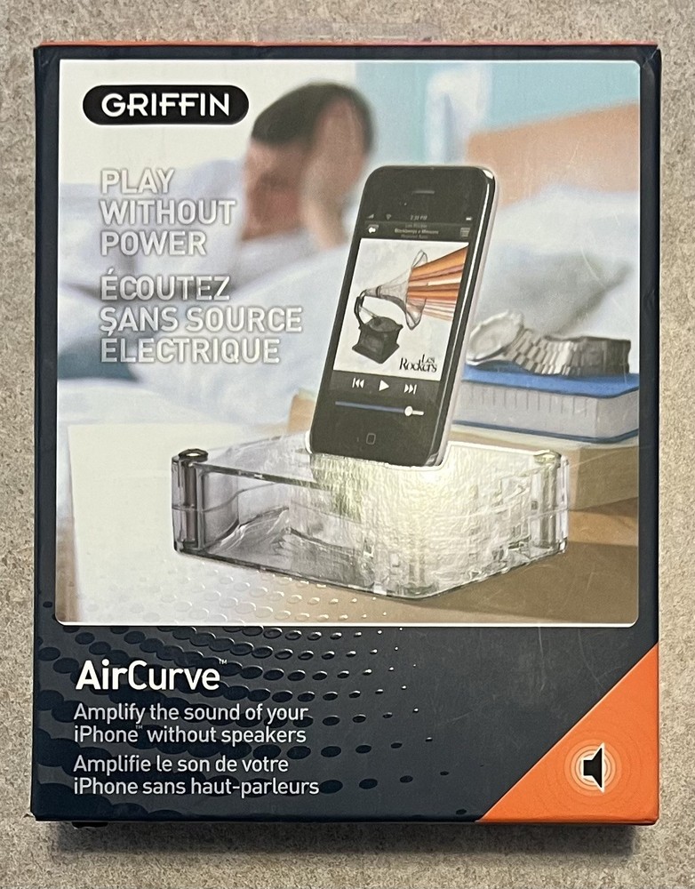 Griffin AirCurve Acoustic Amplifier for iPhone Sync Docking Station, Clear