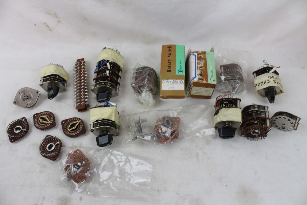 Vintage Rotary Switch Wafer Electronics Lot 3 4 5 Deck Selector Phenolic