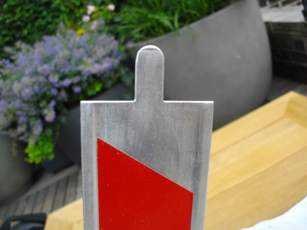 Fold-Out WARNING TRIANGLE Hazard Sign Sturdy Solid Metal Wind Resist USA Made