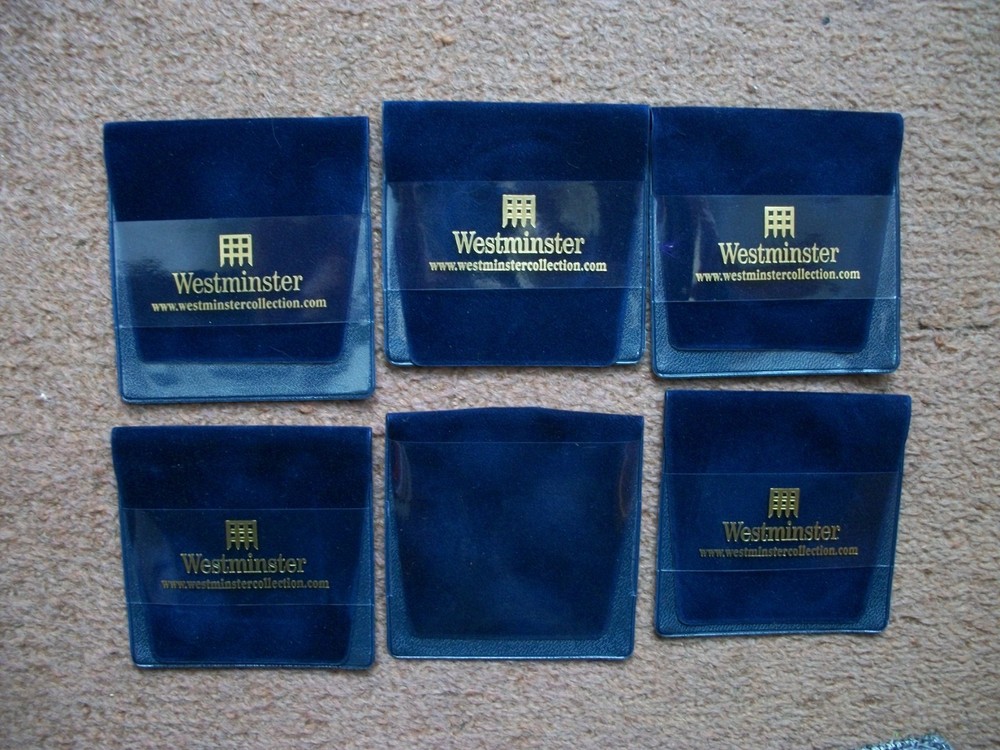 6 Navy Blue Westminster collection wallets
