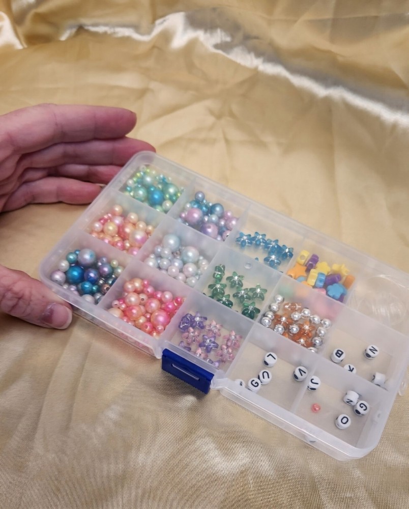 Personalized Kids DIY Stretchy Bracelet Kit - Craft Kit, Activity Box, Gift