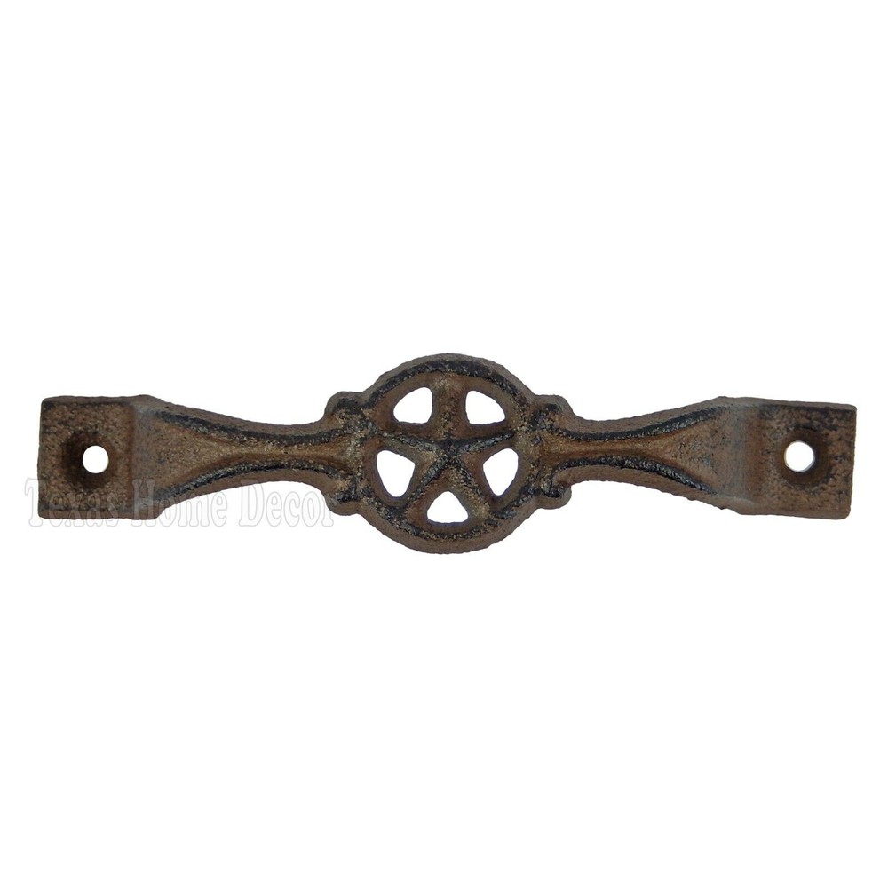 2 Star Handles Cast Iron Antique Style Rustic Barn Gate Drawer Pull Shed Door