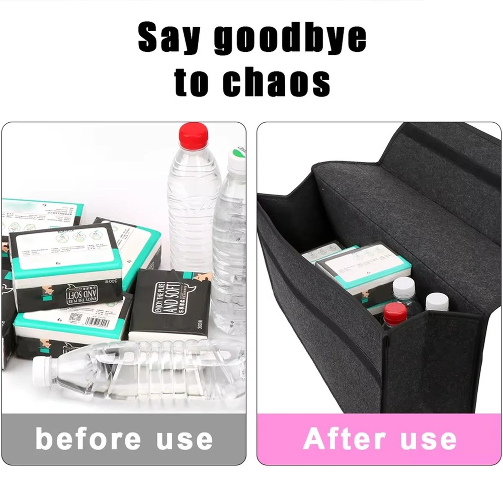 Large Capacity Soft Felt Car Storage Box