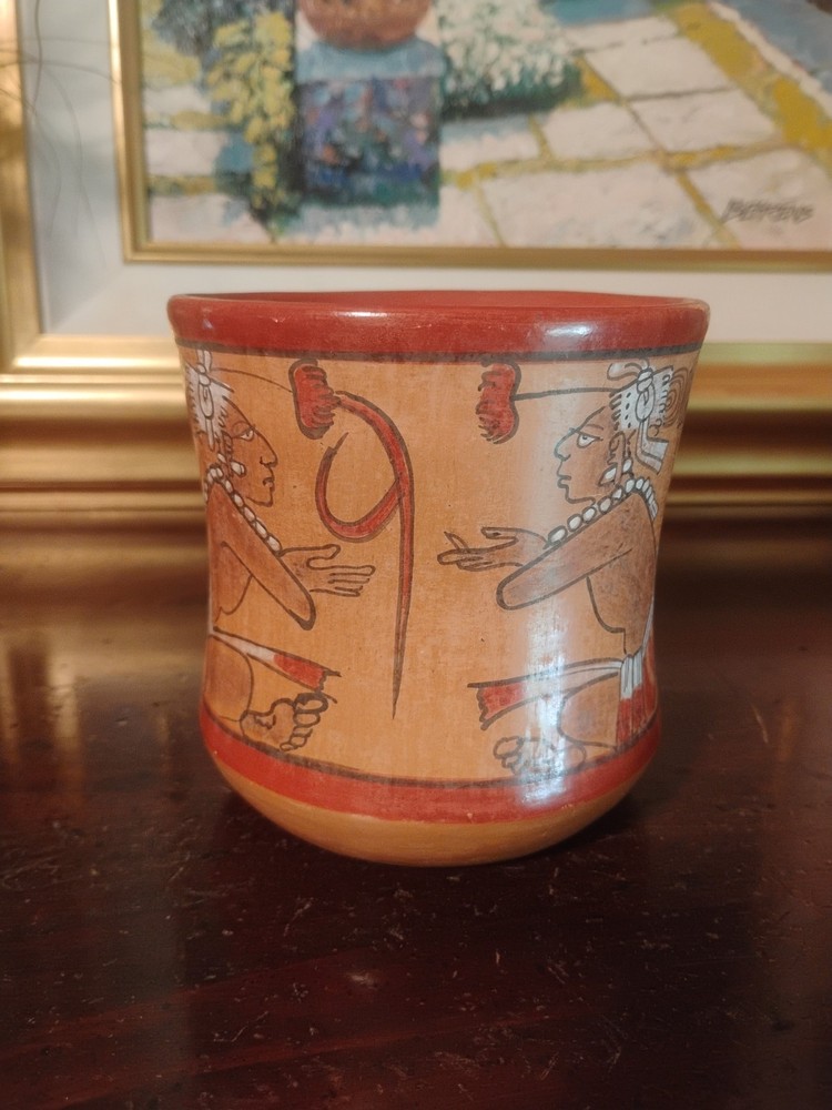 Vintage Mayan Clay Pot 5" Tall