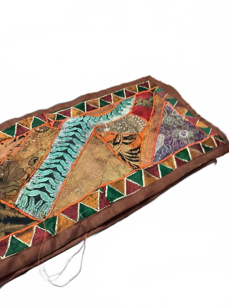 Colorful Embroidered Patchwork Sequined Table Runner