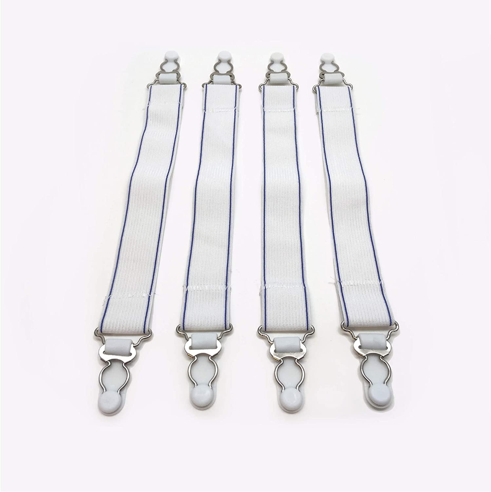 Bed Sheet Straps, for Use with All Fitted Sheet Sizes, 4-Pack
