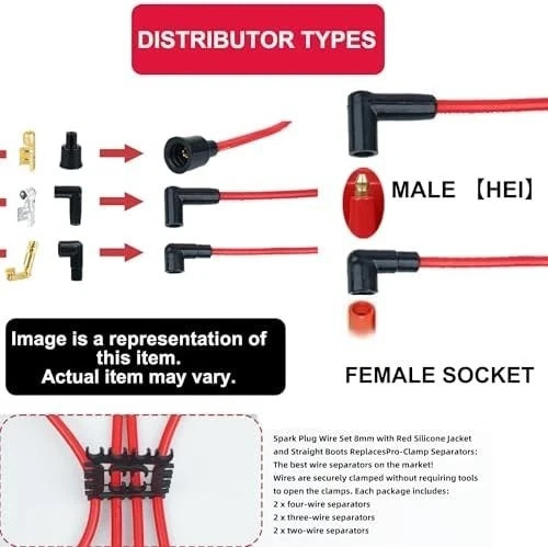 Spark Plug Wire Crimping Tool Kit - 26PCS Crimper with Terminals & Boots
