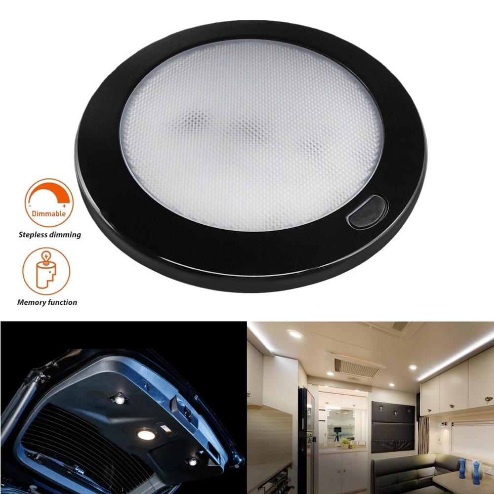 12V 5" RV LED Dimmable Ceiling Light Ultra Thin Panel Warm White Downlight