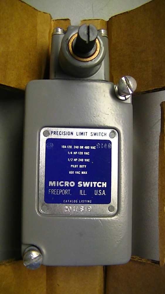 MICRO SWITCH limit switch side rotary w/roller lever 201LS19 plug in model