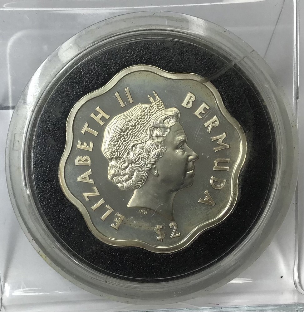 1999-2000 $2 Millenium Sterling Silver & Gold Color Proof Coin #
