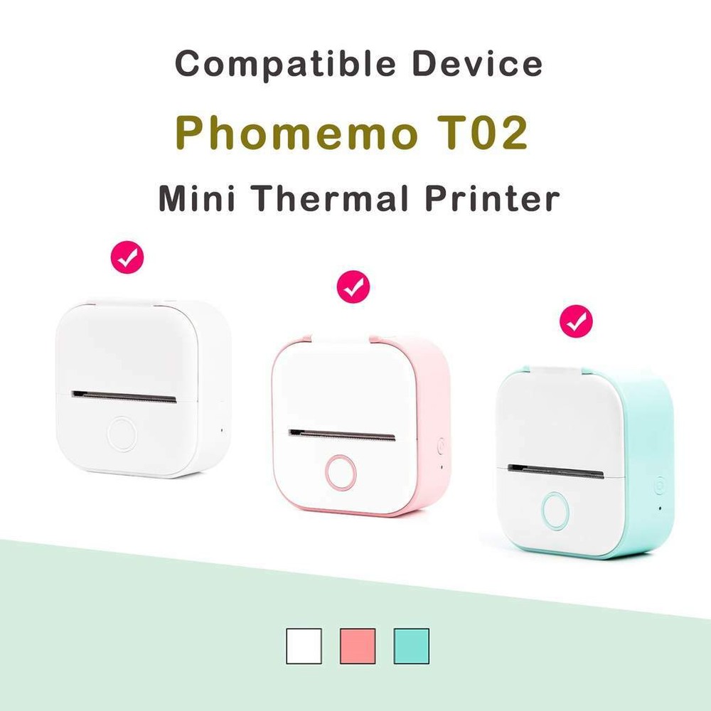 3 Rolls Printer Label Long-Lasting Thermal Paper for Phomemo T02 Sticker Printer