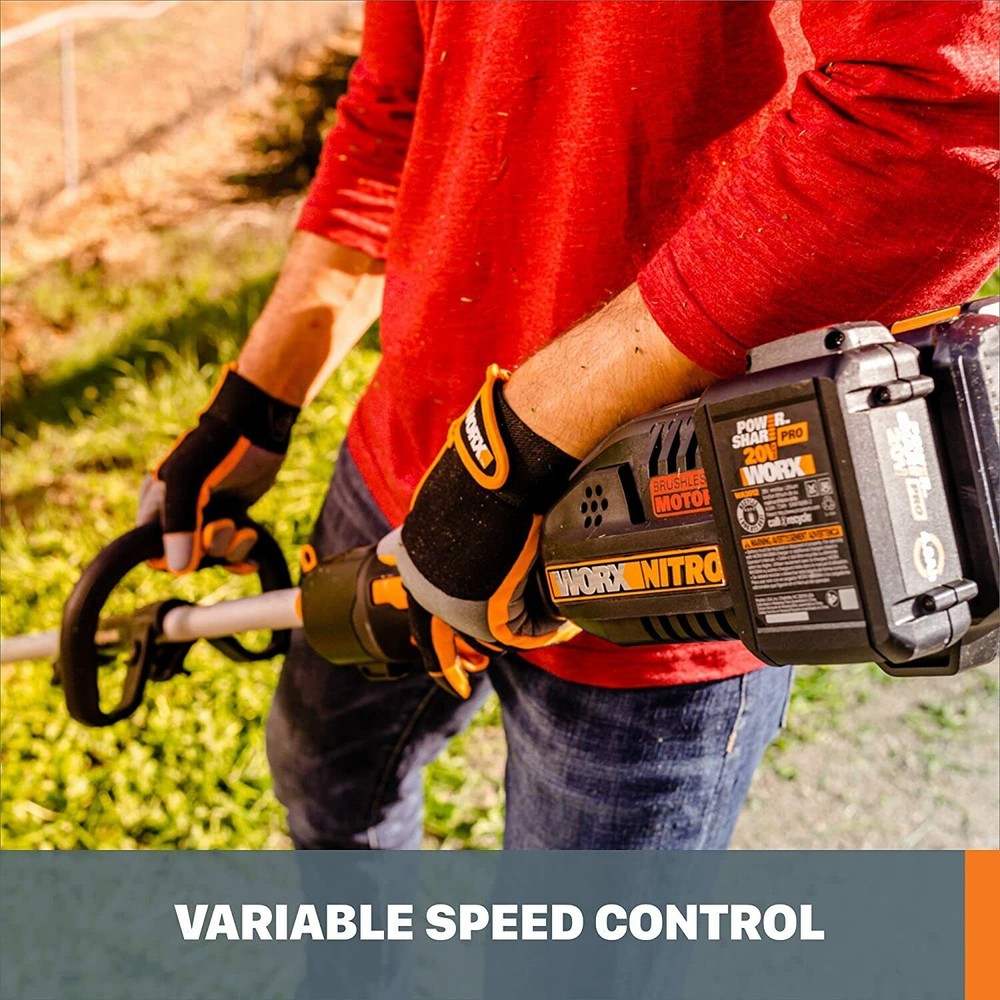 WORX WG186.9 Nitro 40V Attachment Capable Cordless 15" String Trimmer- Tool Only