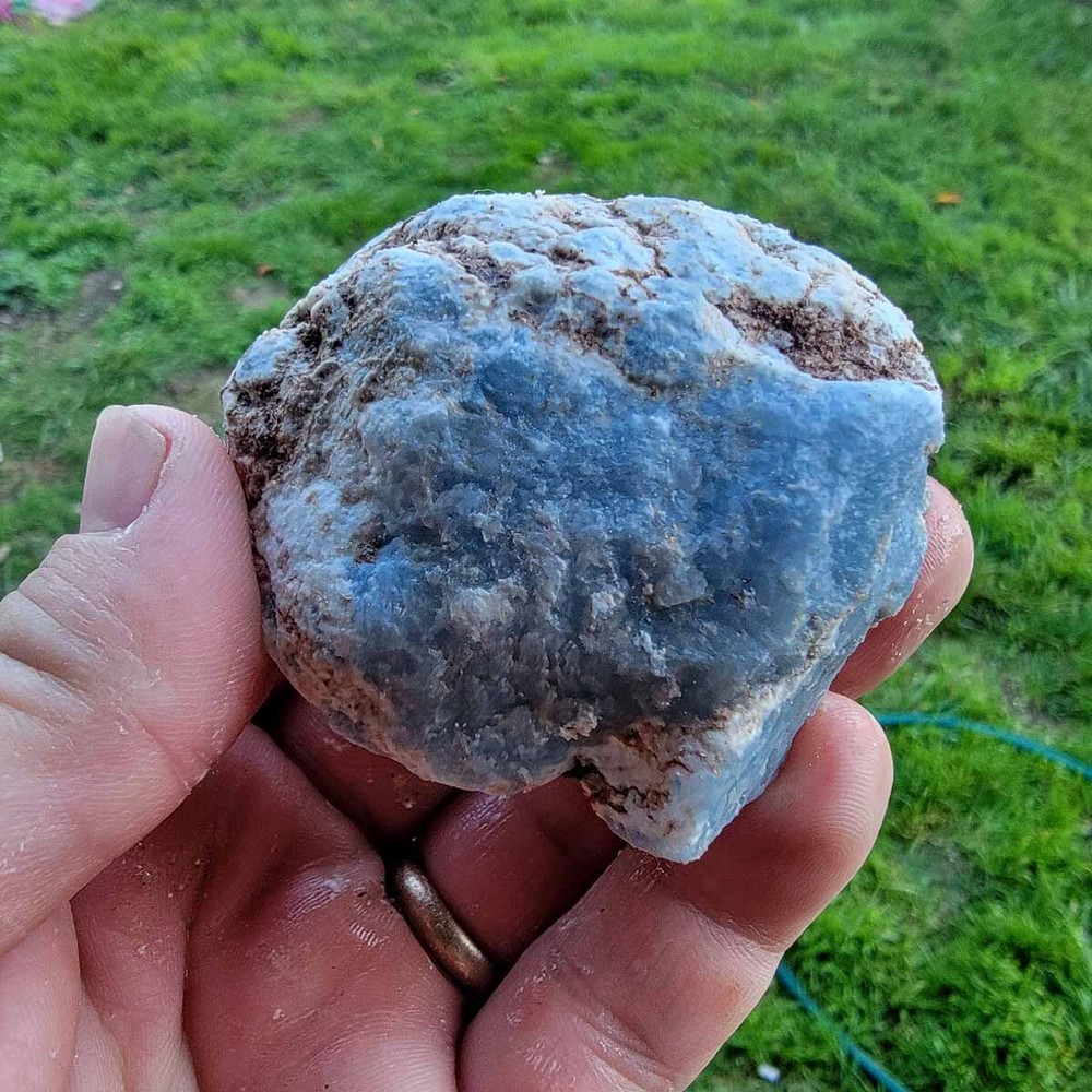 Random Pull Peruvian Angelite Cutting Rough Specimens! Lapidary Stone Material!