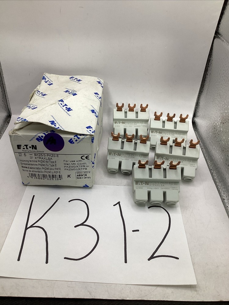 EATON  BOX OF 5  BK25/3-PKZ0-E Incoming Terminal PKZMO for Type E 🟣