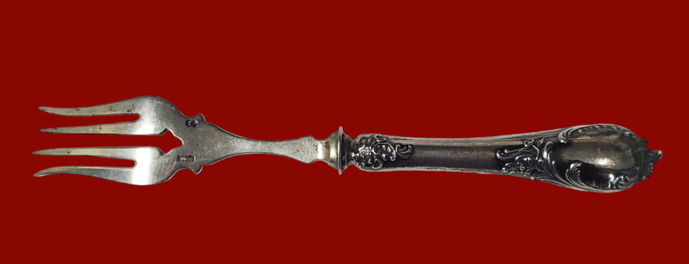 German 800 Silver Hollow Handle Fish Fork 13278