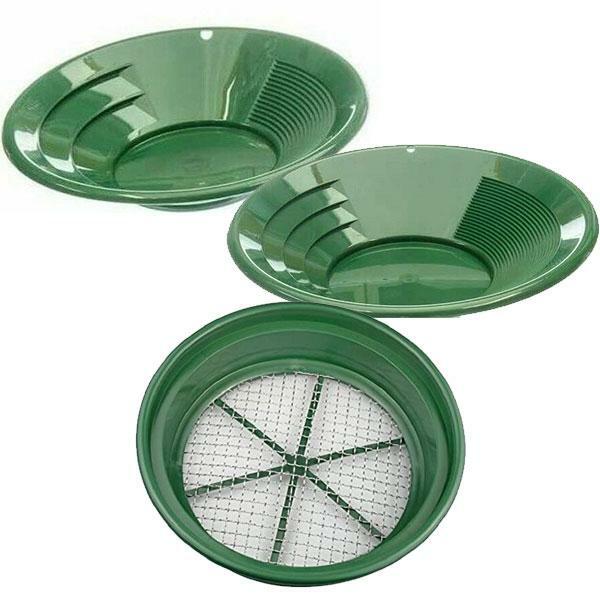 JB10  1/2"  Large Gold Classifier Screen & Gold Pan Panning Kit