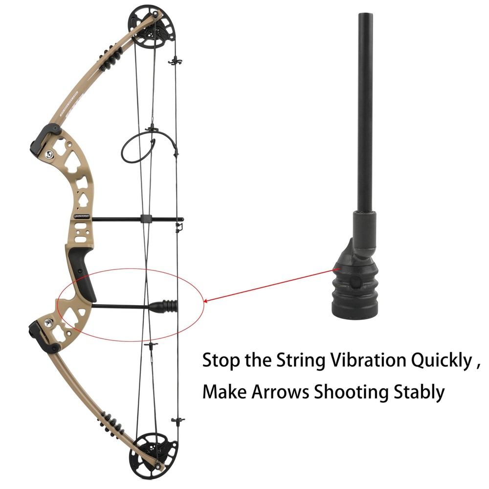 AMEYXGS 1 Piece Archery Compound Bow String Suppressor Rod String Separator T...