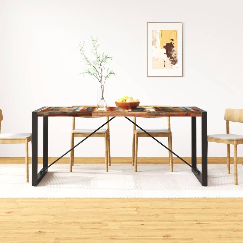 Dining Table Kitchen Table Dining Room Dinner Table Solid Reclaimed Wood vidaXL