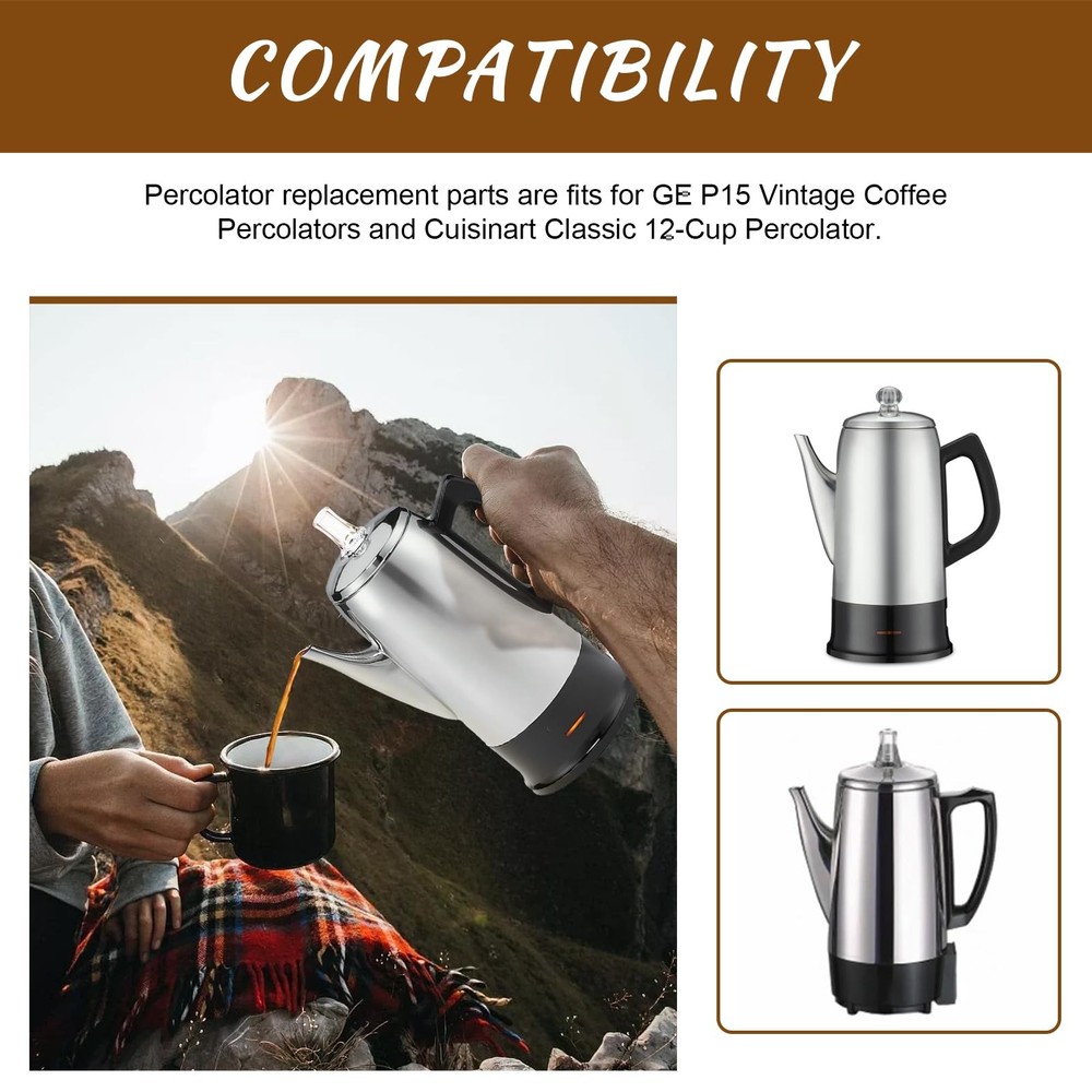 2 Pcs Coffee Percolator Plastic Top Replacement for 1.66in, Transparent