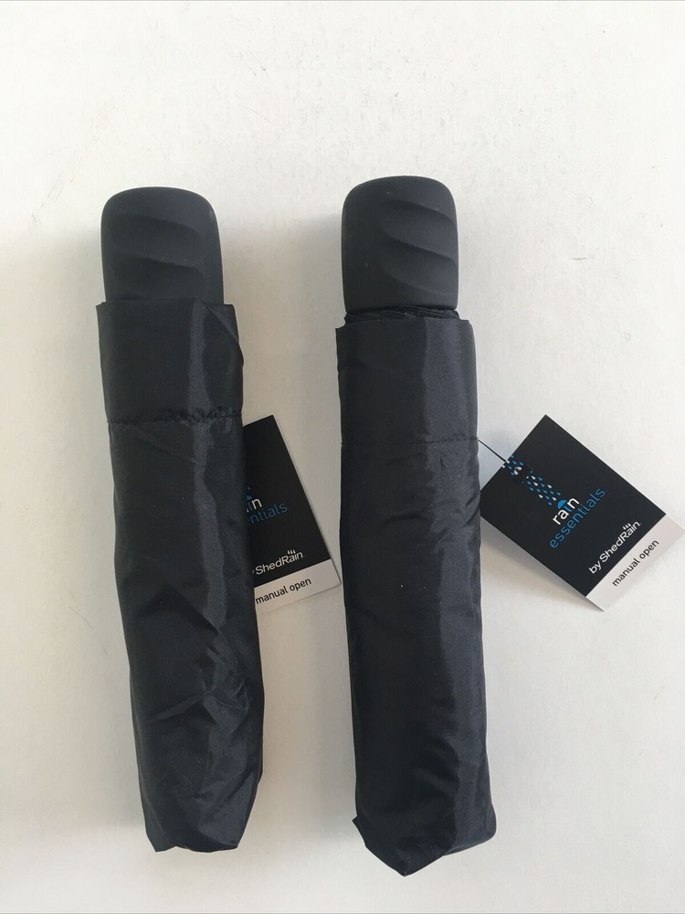 2 ShedRain Shed Rain Essentials Manual Open Umbrella Compact Black