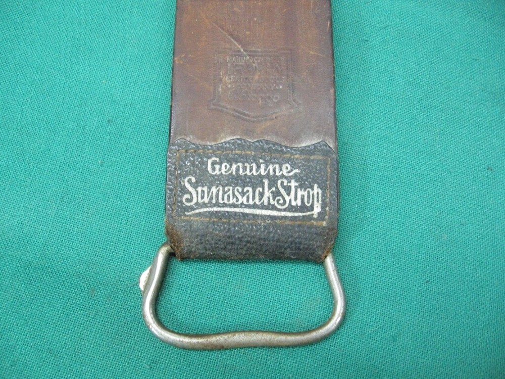 WWI U.S. Cavalry Marked leather Razor Strap Sunasack Irwin Chicago Authentic (8M