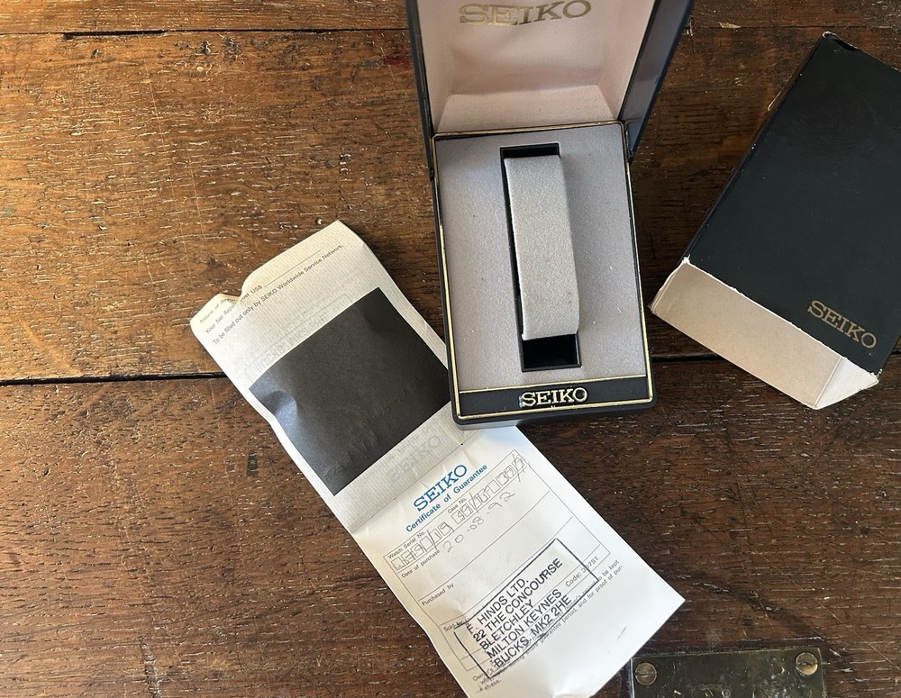 Vintage Seiko Box,outer Sleeve And Instructions