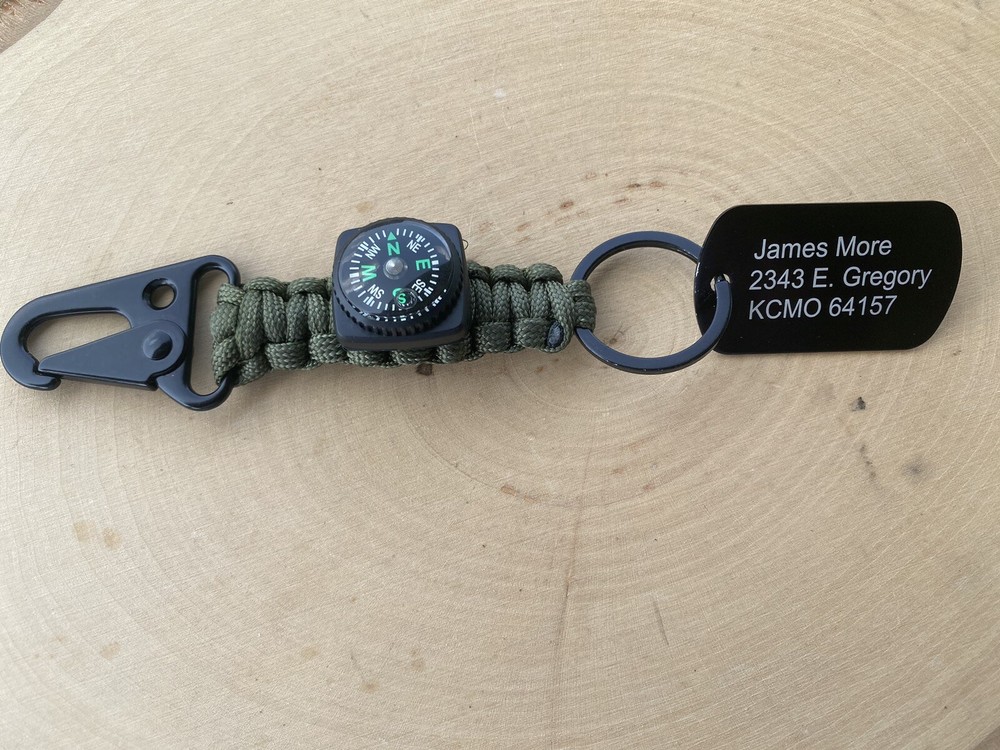 Military Bag ID TAGS Personalized ENGRAVED LUGGAGE TAG STRAP Backpack