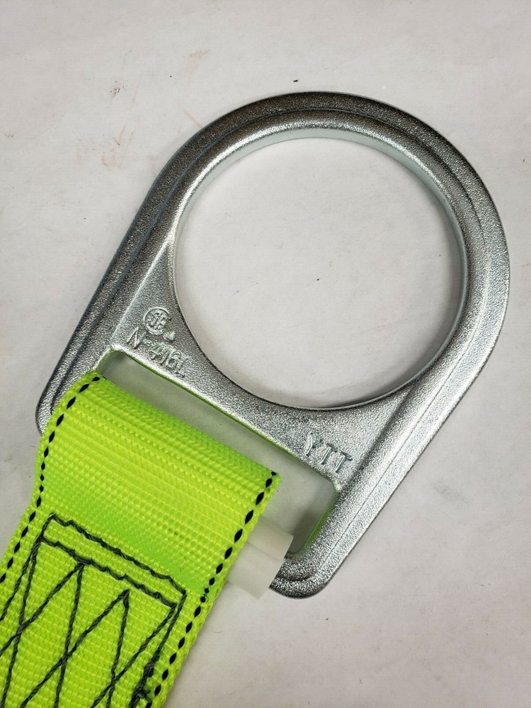 SafeWaze FS813 18" D-Ring Extender with Snap Hook Fluorescent Green