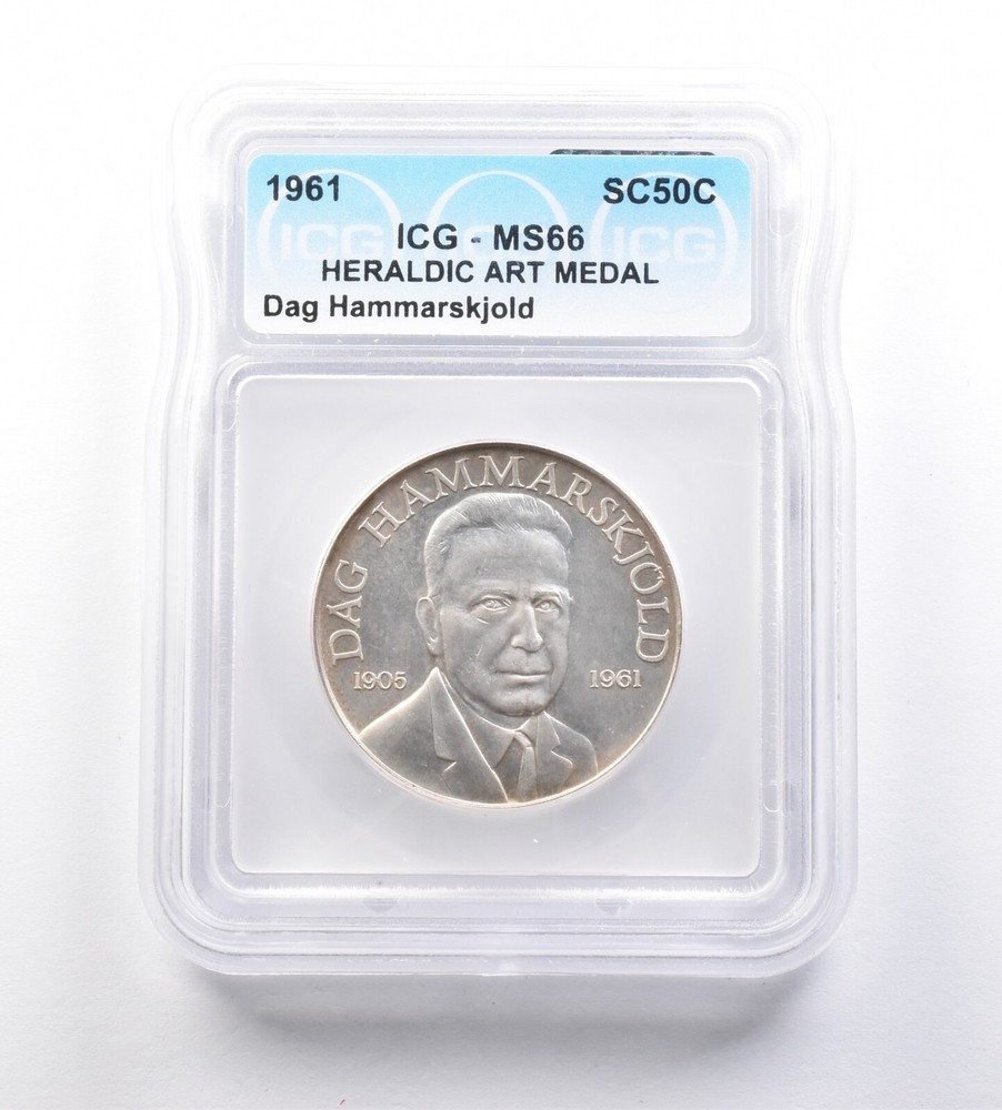 1961 So-Called Half Dollar Dag Hammarskjold MS66 ICG *7132
