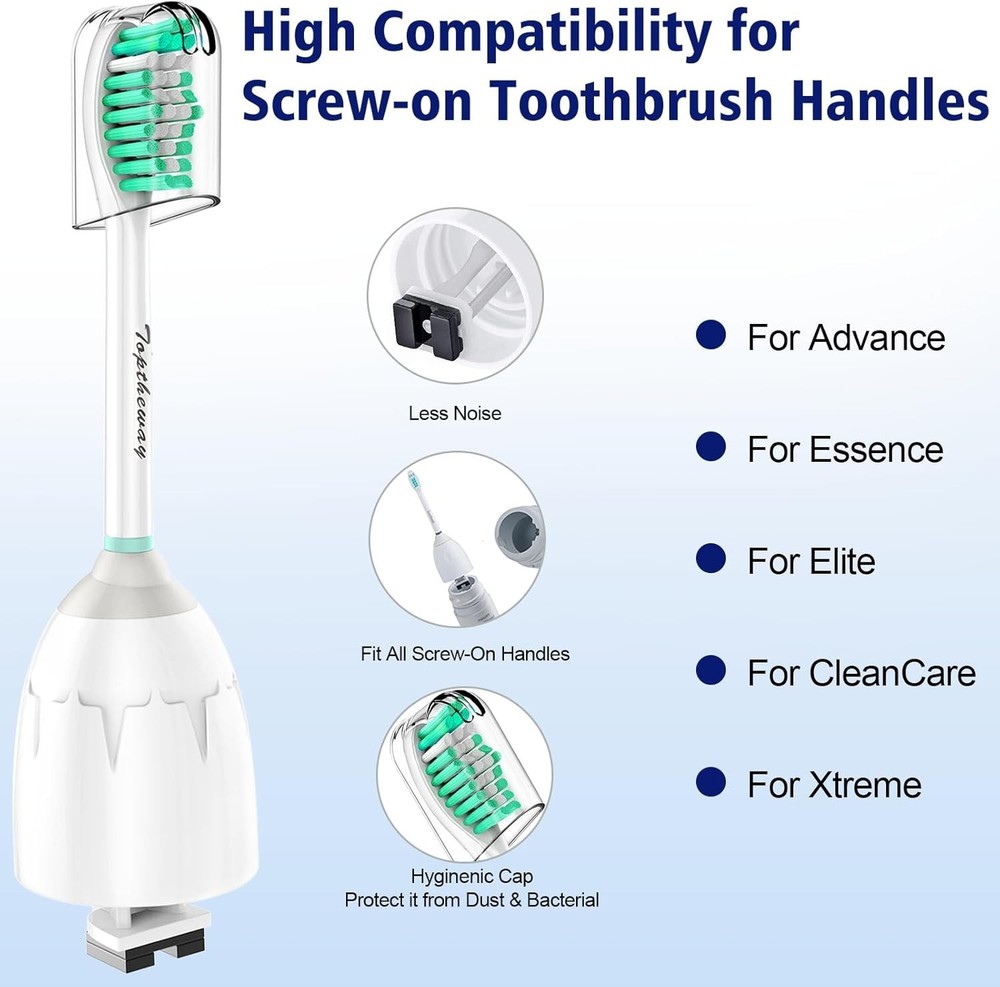 6 Pack Toothbrush Replacement Heads for Philips Sonicare E-Series,