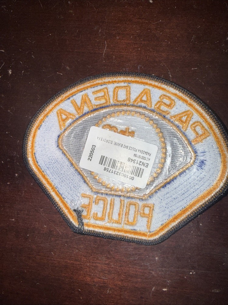 Authentic- Pasadena CA police shoulder patch