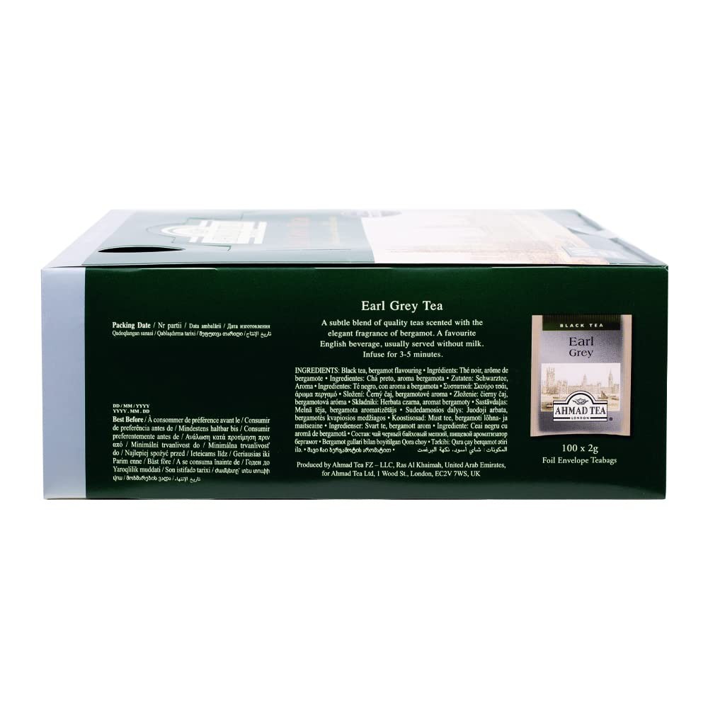 Earl Grey foil teabags, 100 Count