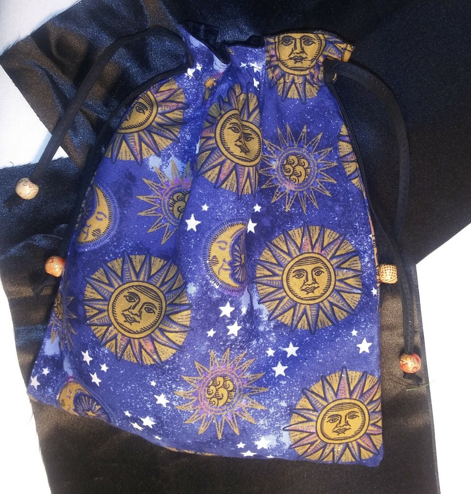 Celestial Sun and Moon tarot bag