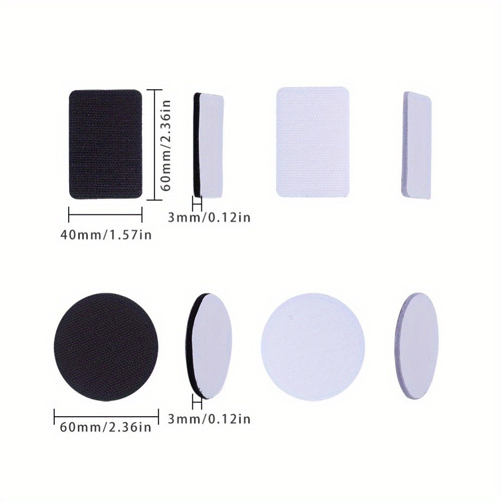 40sets Adhesive Hook and Loop Tapes Magic Tapes with Nylon