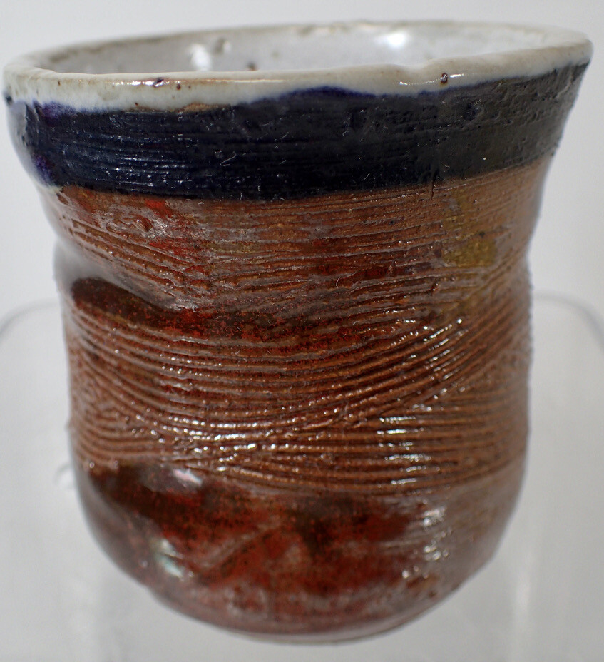 Unique Handmade Brown Glazed Clay Pottery Cup