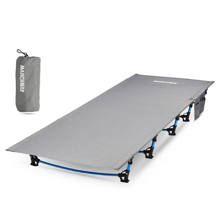 MARCHWAY Ultralight Folding Camping Cot Bed, Portable Compact form