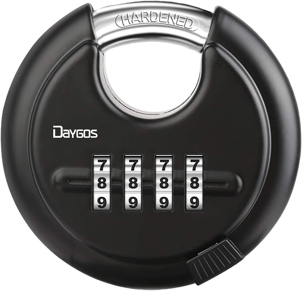 Combination Disc Padlocks for Outdoor - Heavy Duty 4 Digit Code Lock, Combo Disc